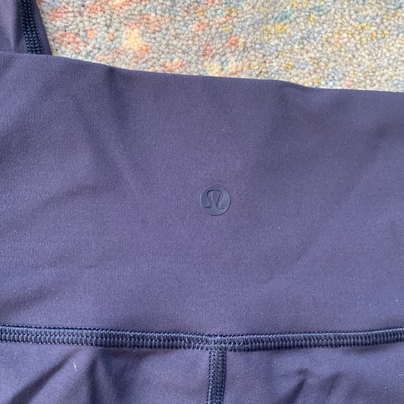 Lululemon navy blue high rise mesh side leggings size 4 align - Picture 2 of 4